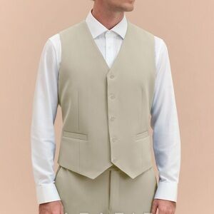 James Tan Structured Stretch Suit Vest